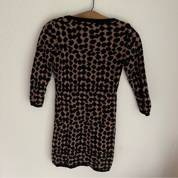 Vintage Max Studio Mini Knit Animal Print Dress - Picture 9 of 10
